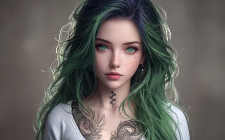 Tattoo, AI Art, AI Generated, Anime