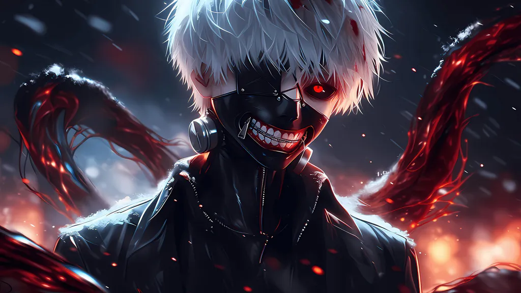 Обои на рабочий стол: Kaneki в маске