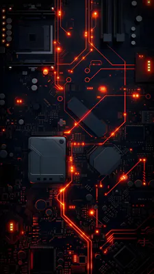 Microcircuits, LEDs, Circuits, Cyberpunk, Techno, Conductors, Amoled, AI Art