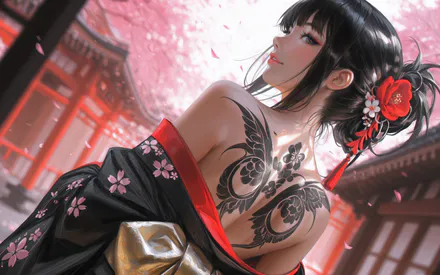 Дівчина, Татуювання, Японія, Мистецтво