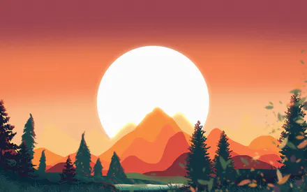 Mountains, Nature, Sunset, Evening, Landscape, Forest