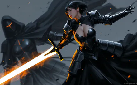 Девушка, Воин, Рыцарь, Фэнтези