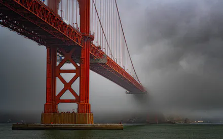 Bridge, Fog, San Francisco, Golden Gate, USA