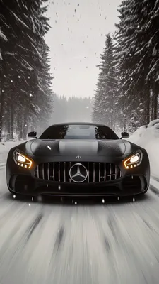Mercedes-AMG GT, MERCEDES GT, CAR, SUPERCAR, Black Car, View