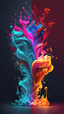 Colored, Paints, Composition, Digital Art, Burst of Color