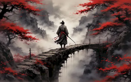 Japan, Samurai, Japanese Painting, Landscape, Farisey