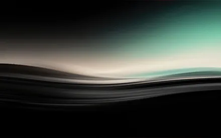 Abstraction, Waves, Lines, Dark Background, Minimalism, Gradient, Glow, Turquoise, Black, Smoothness, Silk, Texture, Graphic Design, Modern Style, Background