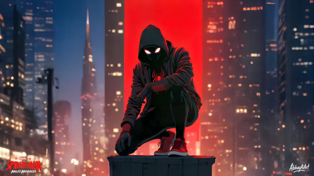 Обои на рабочий стол: Ночной Miles Morales