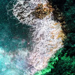 Volcanic ocean collision