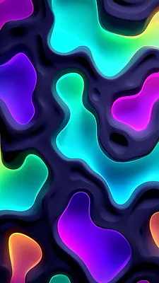 Neon, Glowing, Organic, Liquid, Gradient, Bright, Dark, Soft, Modern