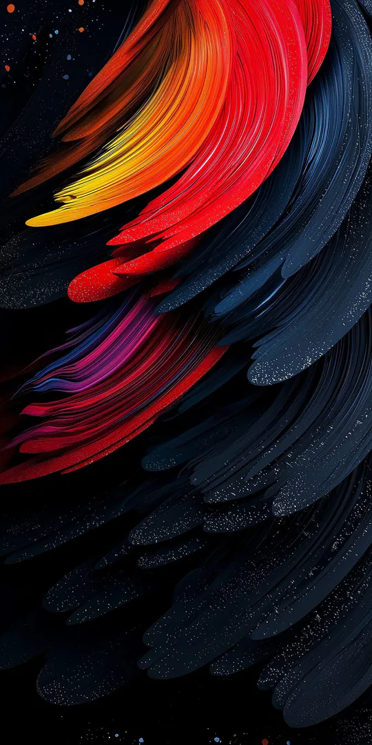 Phone wallpaper: Colorful brush strokes