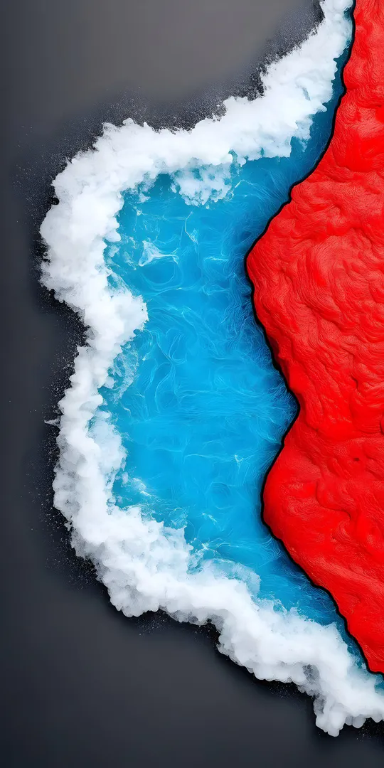 Обои на телефон: Красочный берег океана