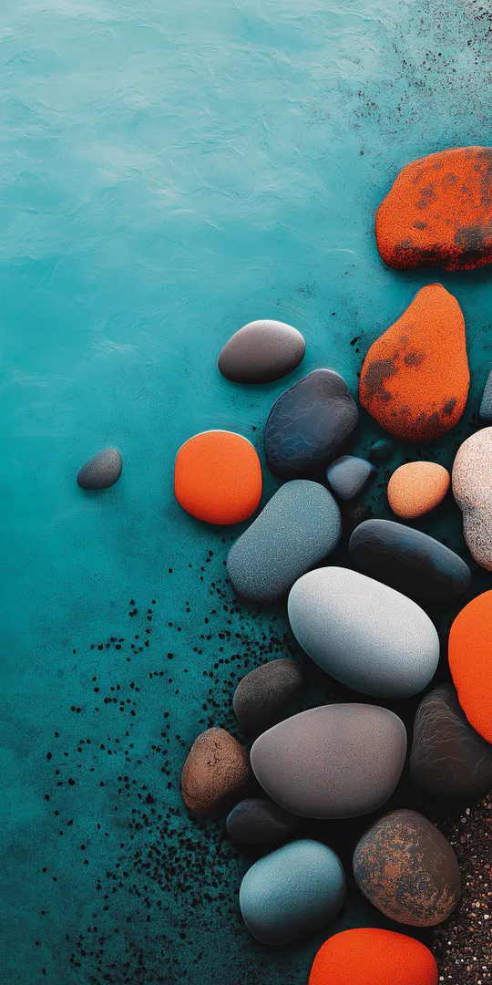 Обои на телефон: Красочные гладкие камни