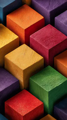 3d, Geometric, Pattern, Colorful, Textured, Vivid, Arrangement