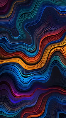 Течет, Кривые, Градиент, Темный фон, Яркий, Жидкость, Абстрактное искусство, Современный