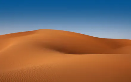 Песчаные дюны, Засушливая пустыня, Текстура песка, Голубое небо, Жаркий климат, Природаминимализм