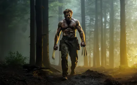 Muscular, Bearded, Claws, Sunlight, Trees, Fog, Muscle Definition, Outdoors