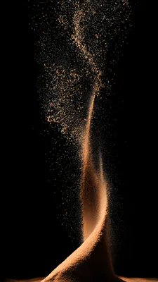 Песок, Частицы, Движение, Темный фон, Текстура, Коричневый, Зернистый