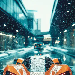 Срібний спортивний автомобіль McLaren