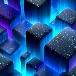 3d Blue Bowling Pins