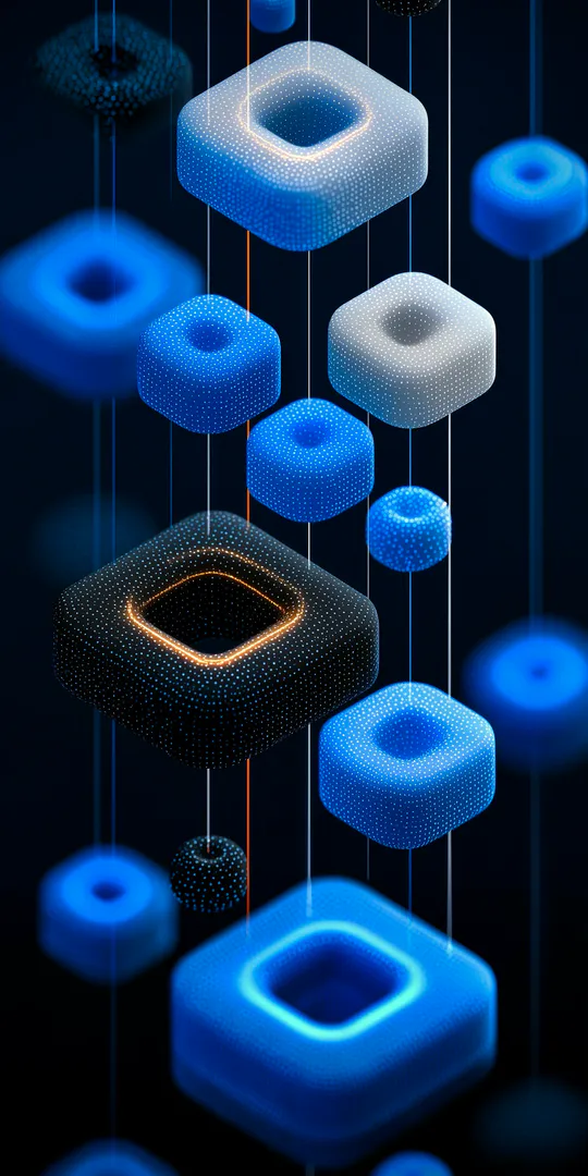 Шпалери на телефон: Плавучі фігури, що світяться