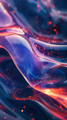 Жидкость, Светящийся, Синий, Оранжевый, Боке, Блестки, Блестящие, Мягкие