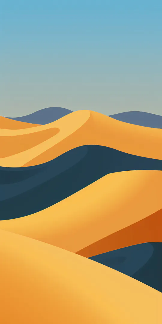 Обои на телефон: Золотые пустынные дюны