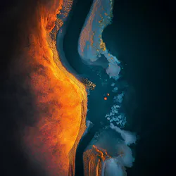 Столкновение вулканического океана