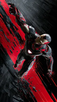 Marvel, Супергерой, Броня, Красный, Черный, Динамический, Футуристический, Amoled