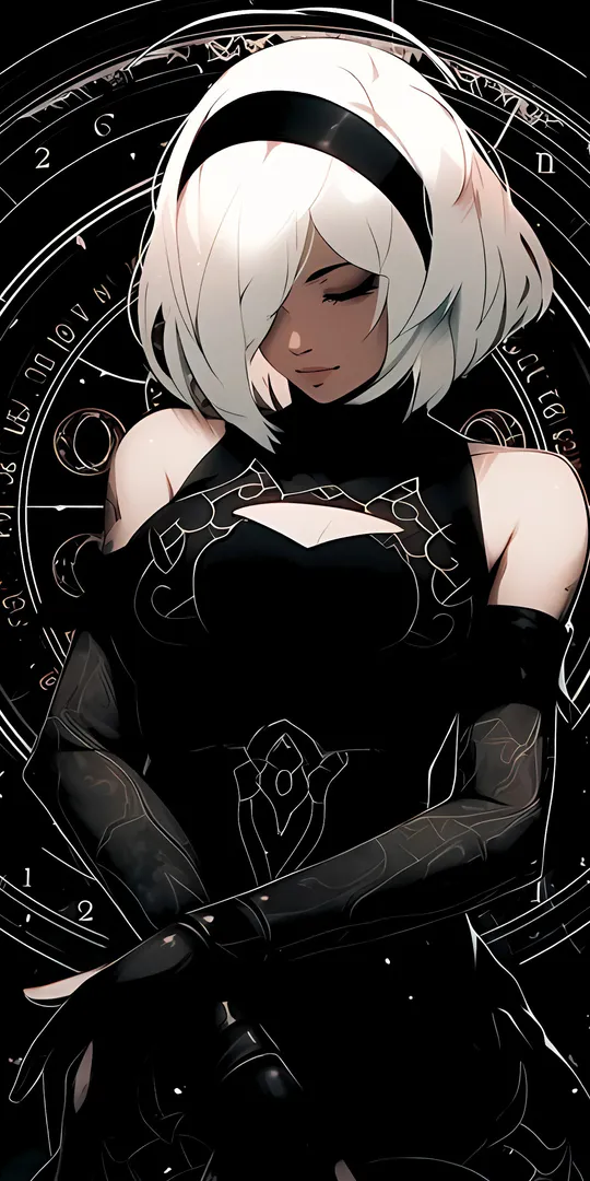 Phone wallpaper: Mystical anime girl