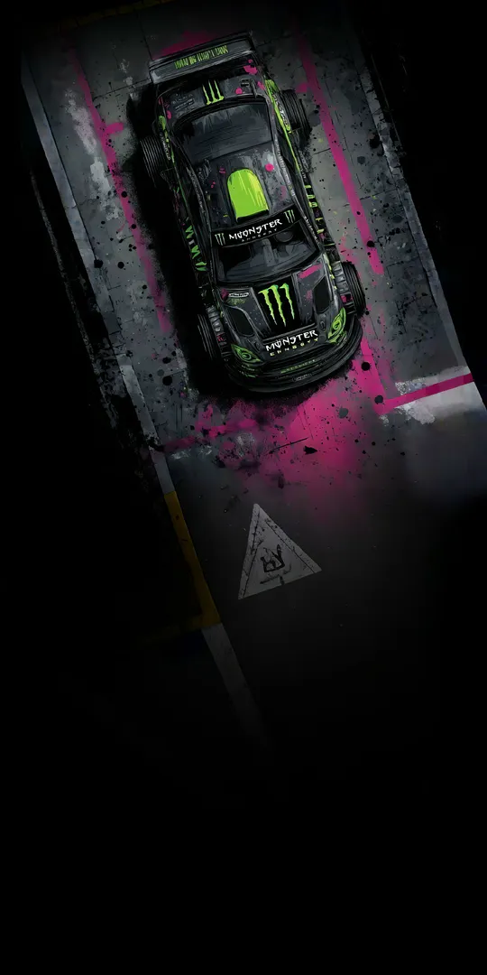 Шпалери на телефон: Неоновий Дрифт Автомобіль