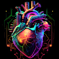 Neon path to the portal