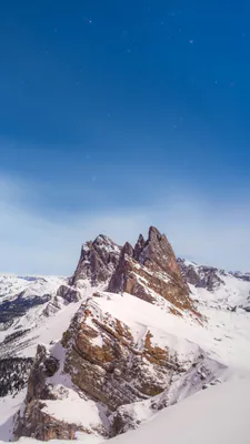 Снег, Скалистый, Горы, Чистое небо, Зима, Пейзаж, Дневной свет, Природа, На открытом воздухе