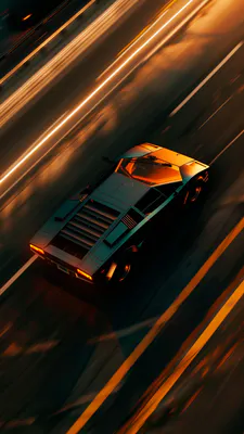 Гладкий, Висококутний, Помаранчевий, Чорний, Нічний час, Дорога, Розмитий рух, Ретро