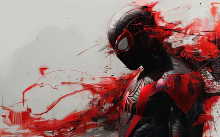 Супергерой, Черный, Костюм, Красный, Маска, Абстрактный, Комикс, Цифровое искусство