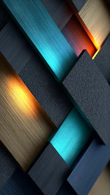 3d, Слои, Текстурированные, Синий, Оранжевый, Темный, Современный, Абстрактный