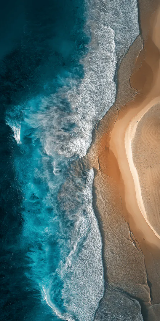 Phone wallpaper: Beach from above