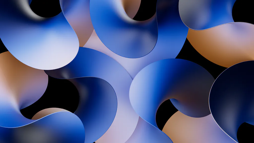 Desktop wallpaper: Blue abstract volumes