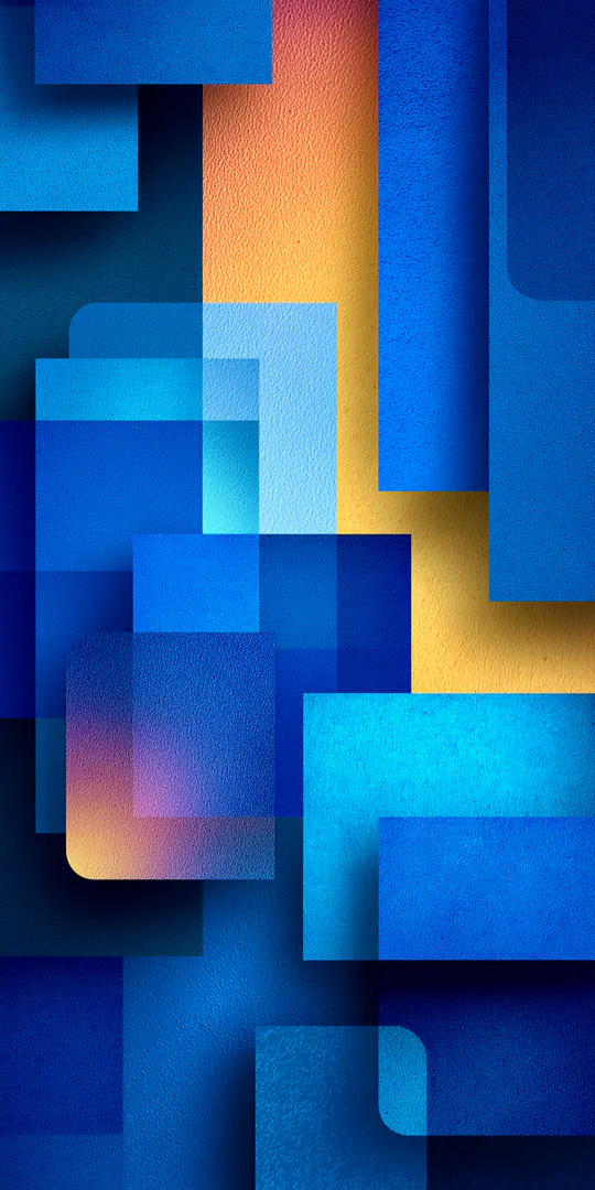 Phone wallpaper: Blue geometric shapes