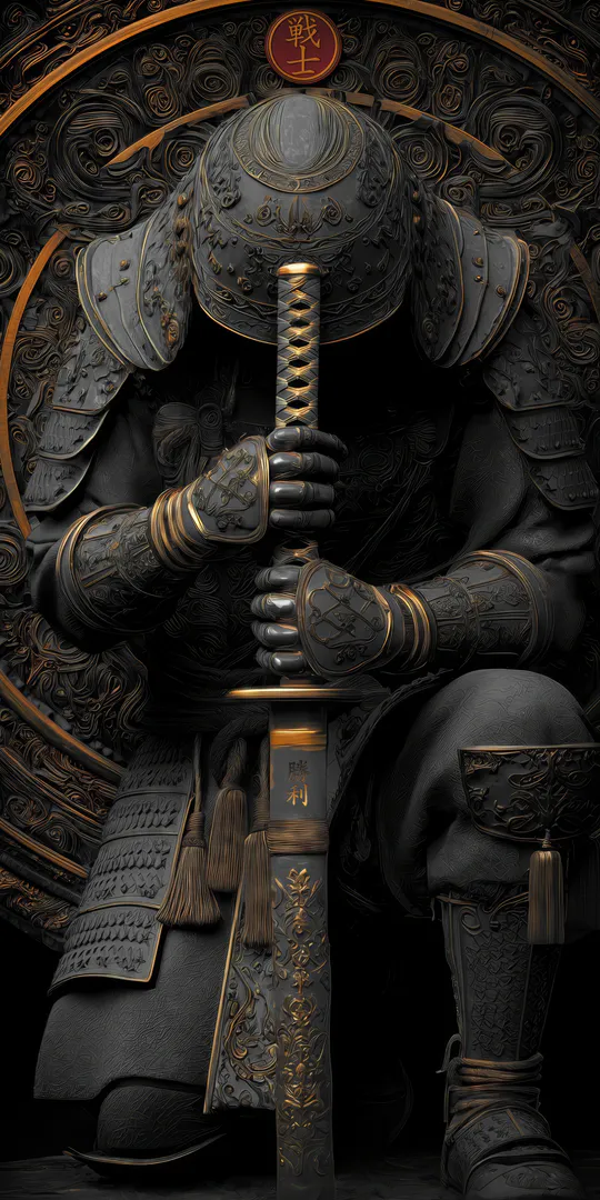 Phone wallpaper: Dark Samurai