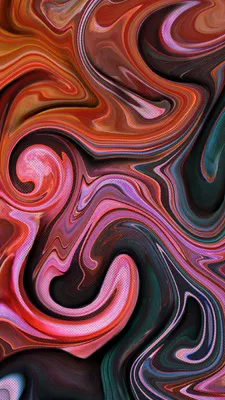 Abstract Waves, Marble Texture, Flowing Patterns, Pink-red Tones, Purple Iridescence, Dark Abstract Design