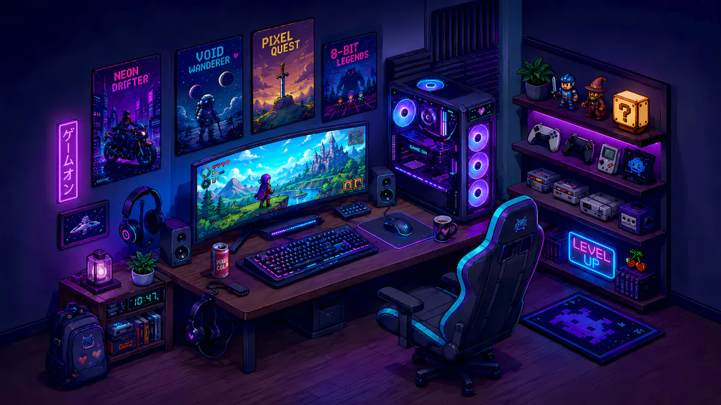 Desktop wallpaper: Neon play space
