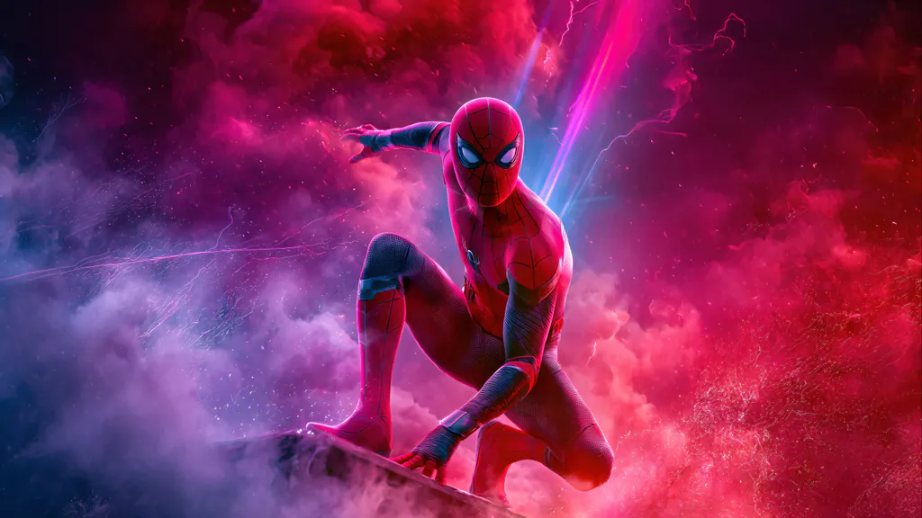 Desktop wallpaper: Neon Spider Man