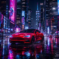 Red Tesla Roadster