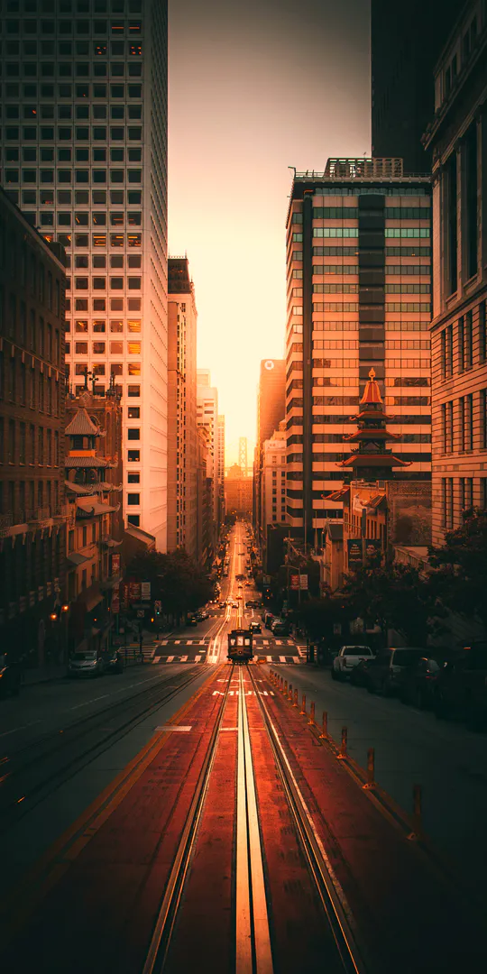 Phone wallpaper: Western city