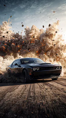 Dodge Challenger, Supercar, Drift, Dust, In Front