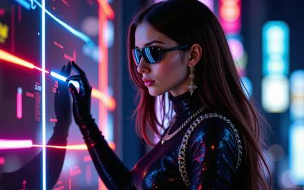 Girl, Neon, City