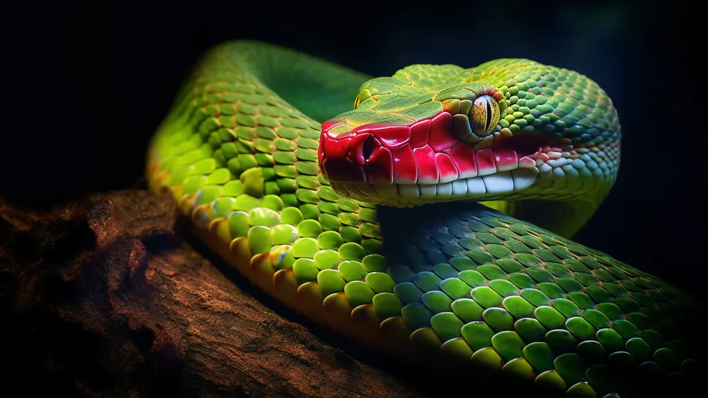 Desktop wallpaper: Green snake