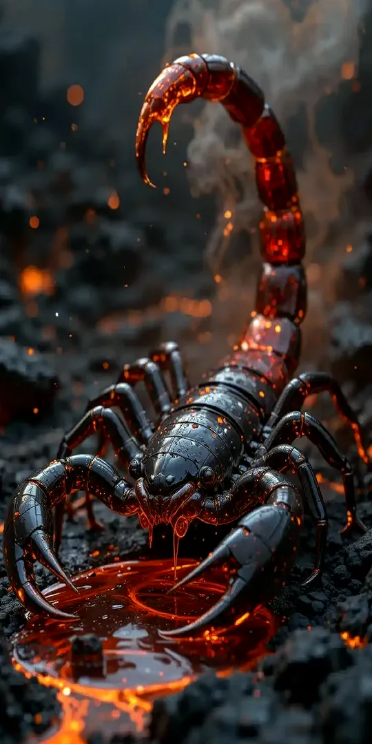 Phone wallpaper: Infernal scorpion