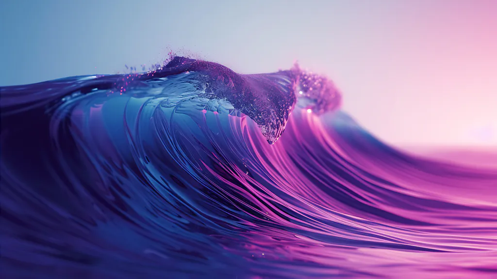 Desktop wallpaper: Neon wave of colors